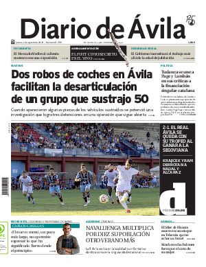 Portada Diario de Ávila