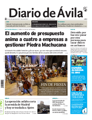 Portada Diario de Ávila