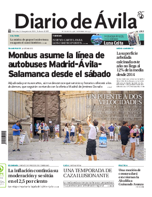 Portada Diario de Ávila