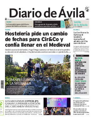 Portada Diario de Ávila