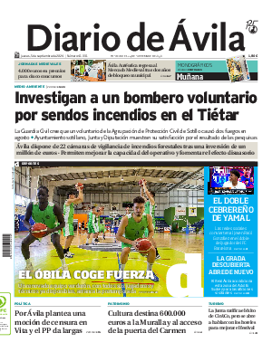 Portada Diario de Ávila