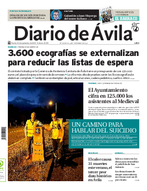 Portada Diario de Ávila