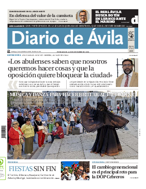 Portada Diario de Ávila