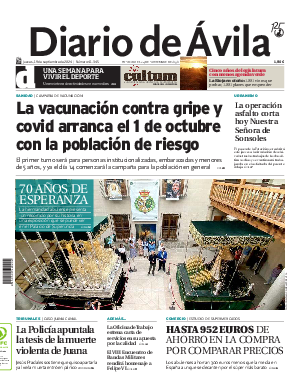 Portada Diario de Ávila