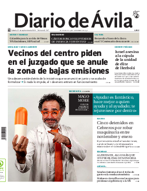 Portada Diario de Ávila