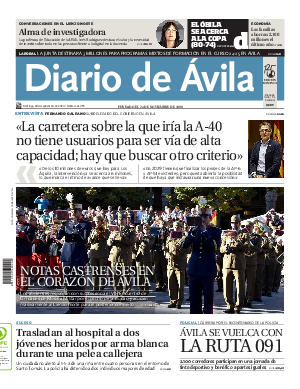 Portada Diario de Ávila