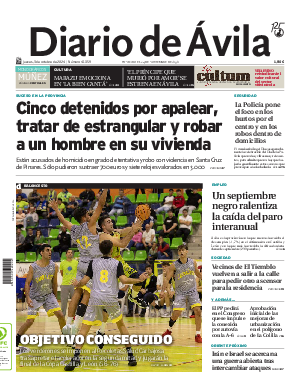 Portada Diario de Ávila