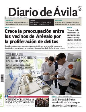 Portada Diario de Ávila