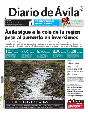 Portada Diario de Ávila