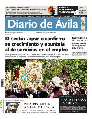 Portada Diario de Ávila