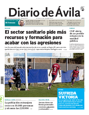 Portada Diario de Ávila