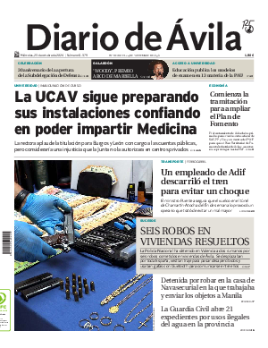 Portada Diario de Ávila