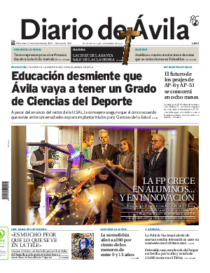 Portada Diario de Ávila