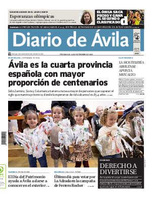 Portada Diario de Ávila