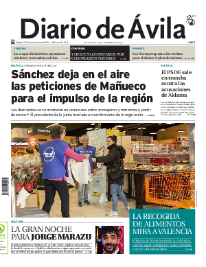 Portada Diario de Ávila