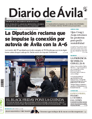 Portada Diario de Ávila