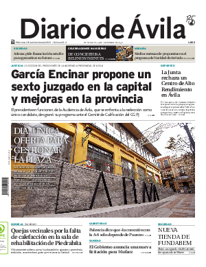 Portada Diario de Ávila