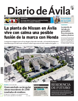 Portada Diario de Ávila