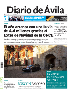 Portada Diario de Ávila