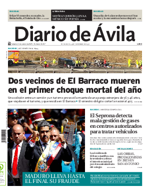 Portada Diario de Ávila