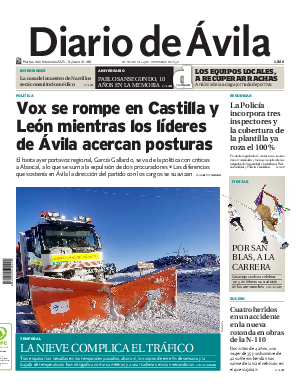 Portada Diario de Ávila