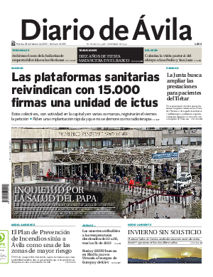 Portada Diario de Ávila