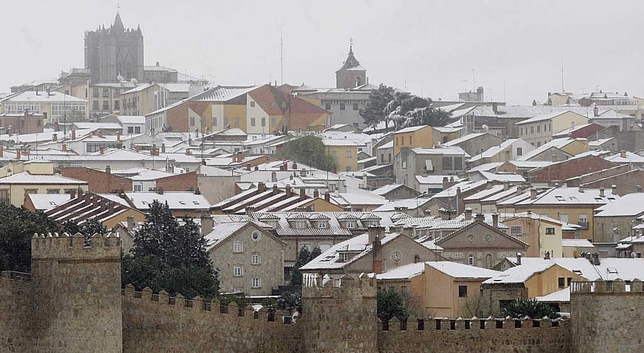 Nieve en la capital.