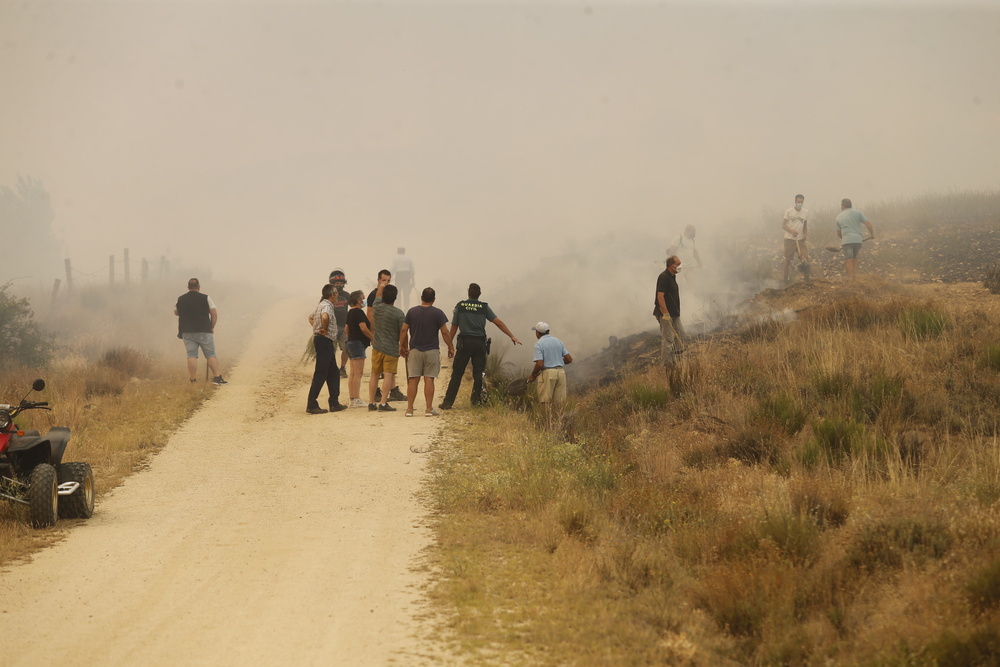 El incendio de la Sierra de la Paramera afecta a varios municipios.  / DAVID CASTRO