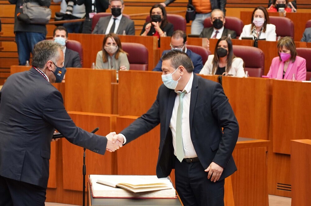 Luis Mariano Santos, durante la toma de posesión.