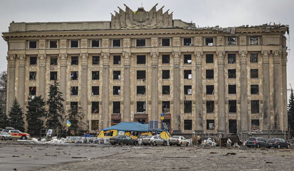 Aftermath of shelling in Kharkiv, Ukraine  / SERGEY KOZLOV