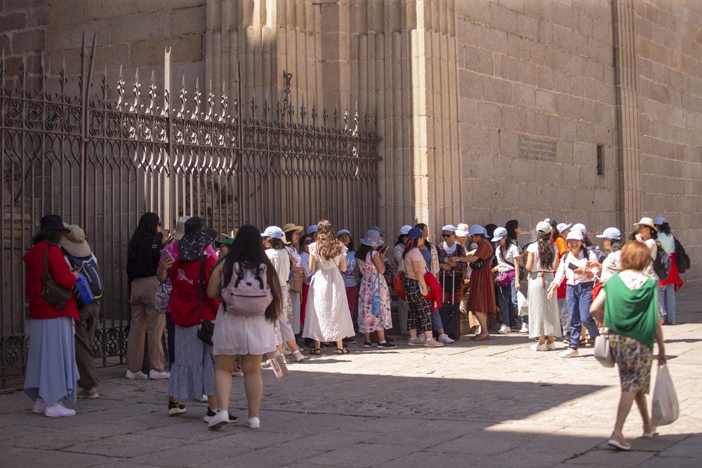 Grupos de jóvenes de la JMJ visitan Ávila.  / DAVID CASTRO