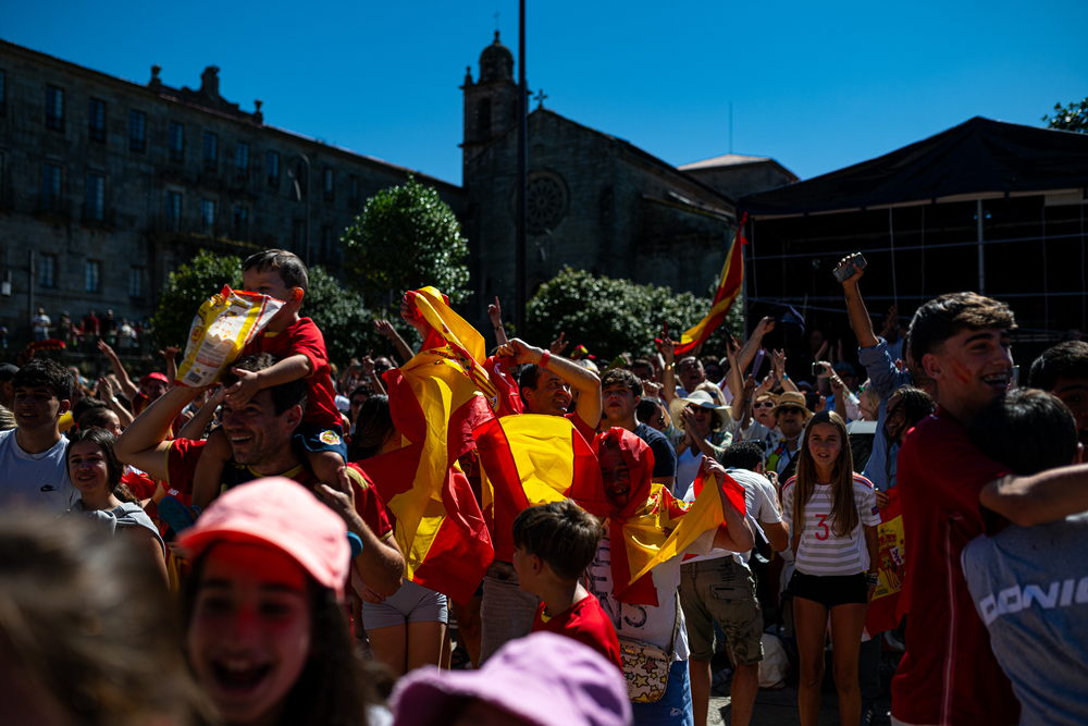 Seguimiento de la final del Mundial femenino de fútbol desde Pontevedra  / ELENA FERNÁNDEZ