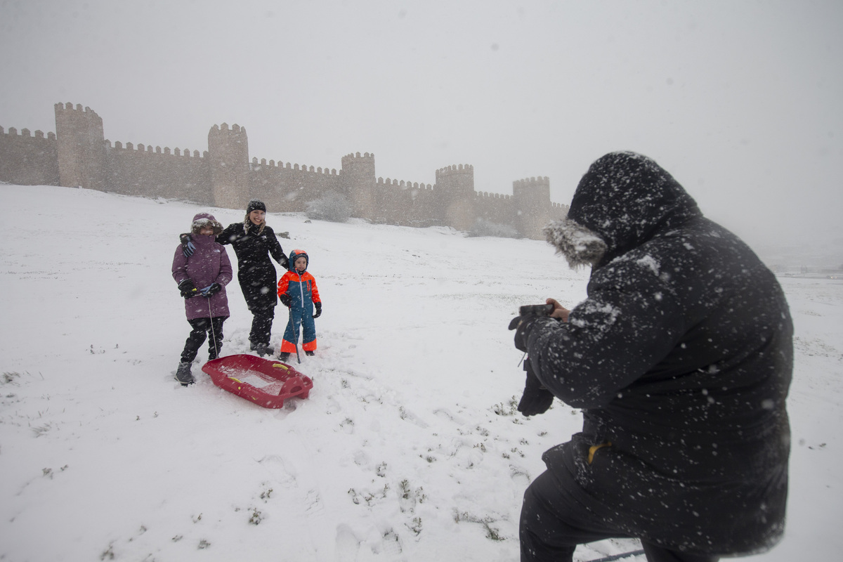 Nieve en la capital.  / ISABEL GARCÍA