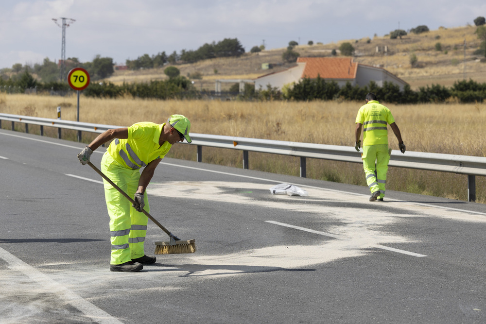 Accidente en la N-110 en La Colilla