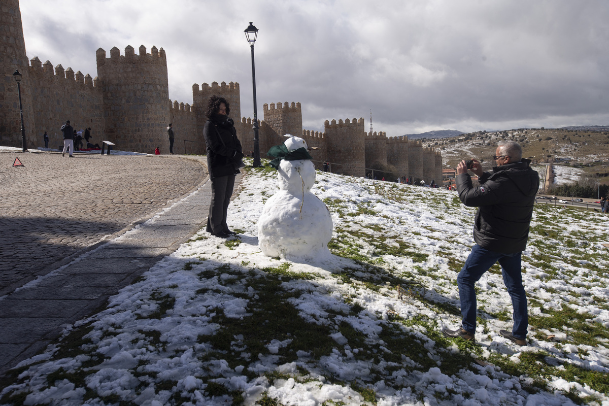 Nieve en la capital.  / ISABEL GARCÍA