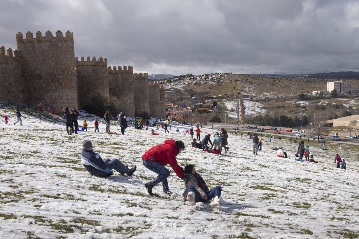 Nieve en la capital.  / ISABEL GARCÍA