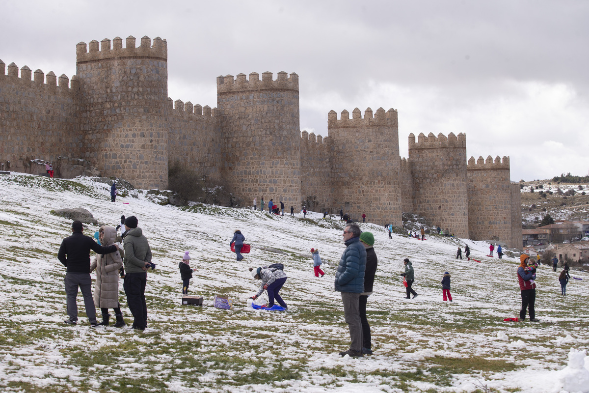 Nieve en la capital.  / ISABEL GARCÍA