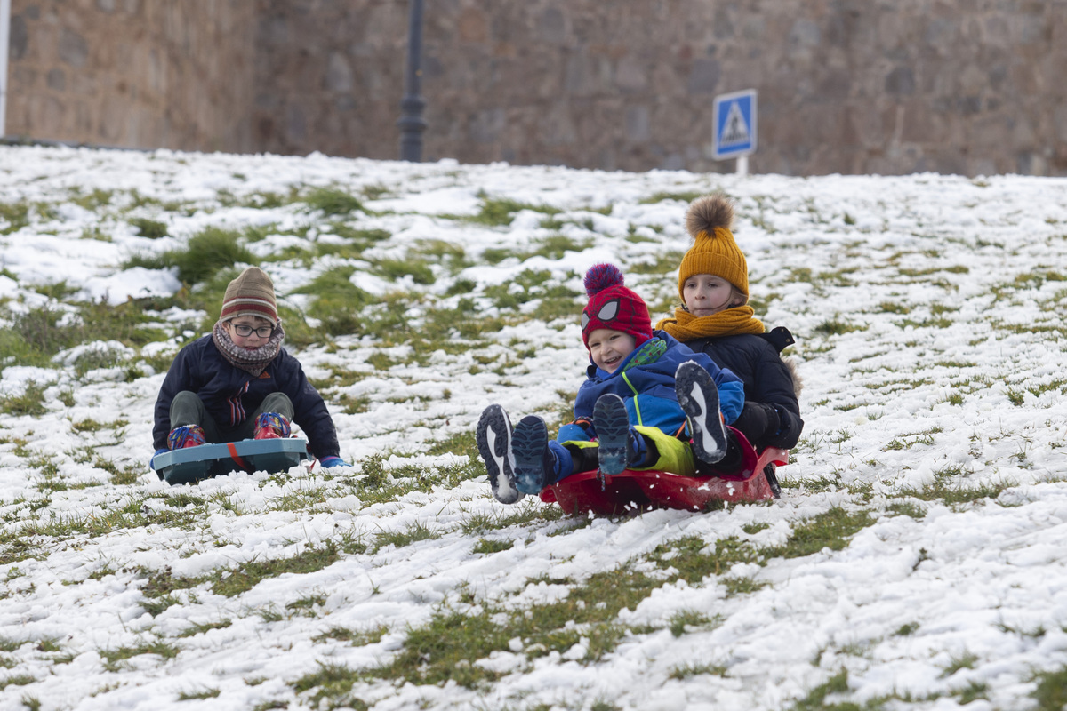 Nieve en la capital.  / ISABEL GARCÍA