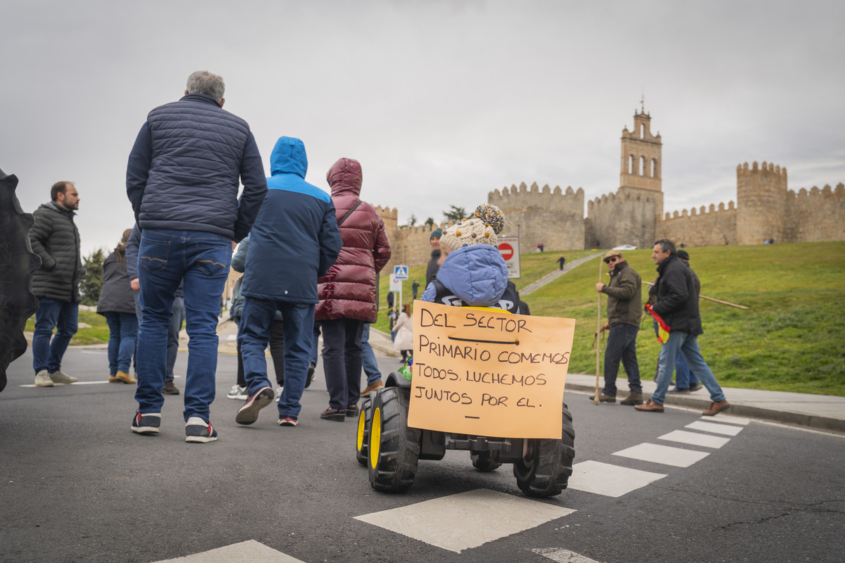 Tractorada por las calles de la capital.  / DAVID GONZÁLEZ