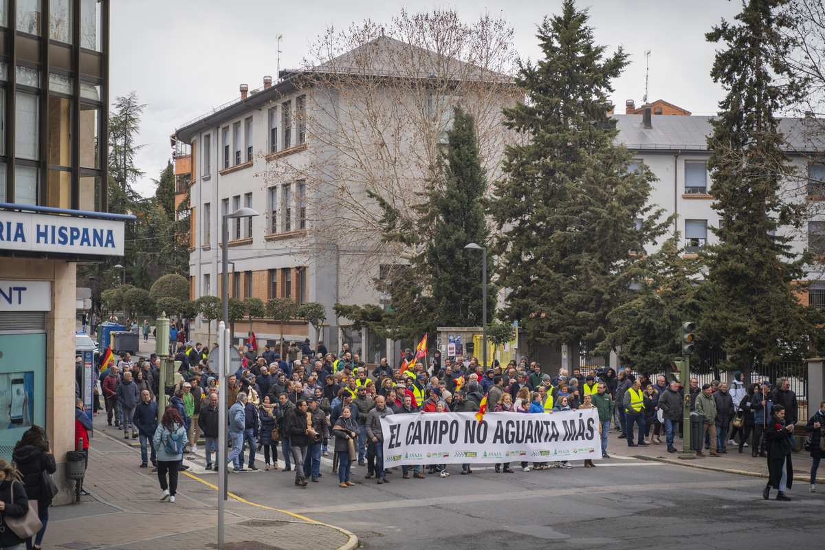 Tractorada por las calles de la capital.  / DAVID GONZÁLEZ