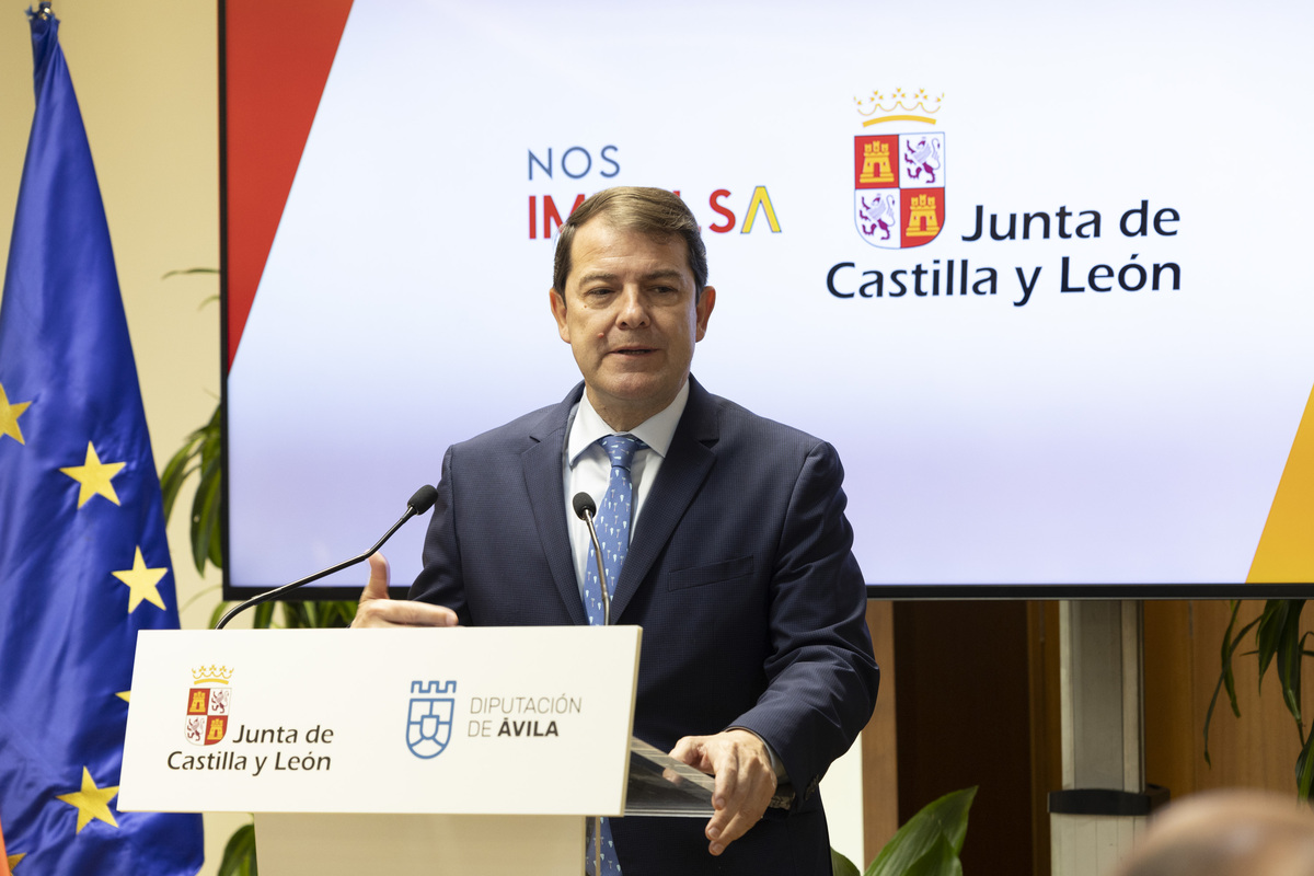 El presidente de la Junta de
Castilla y León, Alfonso Fernández
Mañueco, inaugura
la ampliación de la sede central
de la Diputación de Ávila  / ISABEL GARCÍA