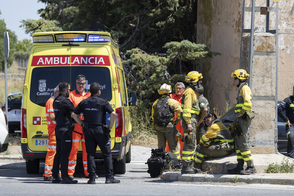 Extinguido el incendio de pasto en la subida a Sonsoles