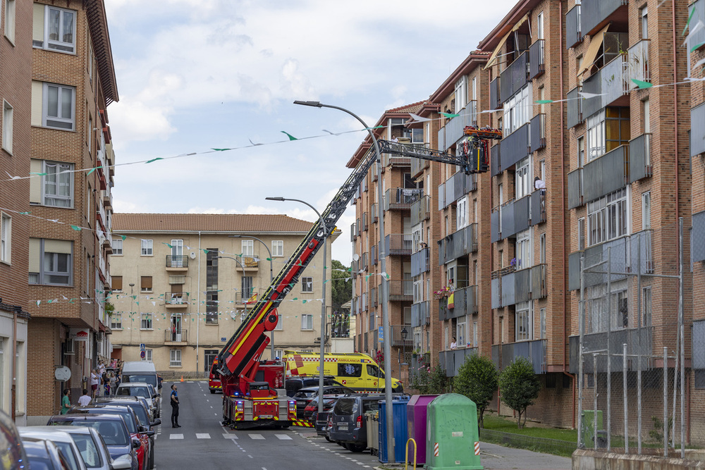 Complicada evacuación de un enfermo en Virgen de la Portería