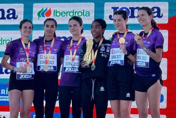 Victoria de Likina Amebaw en el Cross Internacional de Soria