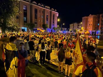 Avila celebra el éxito de España en la Eurocopa