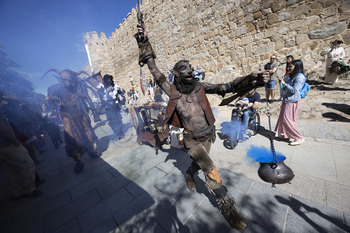 El gran desfile medieval, a escena