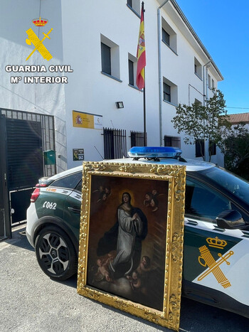 Recuperan un cuadro del siglo XVIII robado en Padiernos