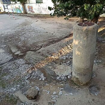 Las secuelas de las tormentas en el patio del Juan de Yepes