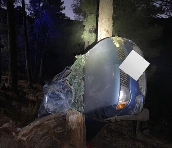 Cuatro heridos en un accidente en el camino del Castañar