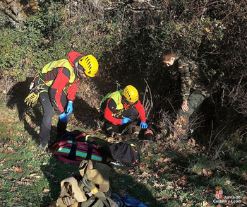 Socorren a un cazador que recibió un disparo accidental